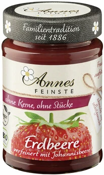 Annes Feinste Bio Erdbeer Fruchtaufstrich Passiert