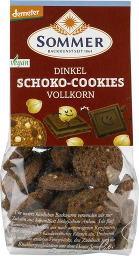 Demeter Dinkel Schoko Cookies, Vegan 1 Demeter Dinkel Schoko Cookies, Vegan