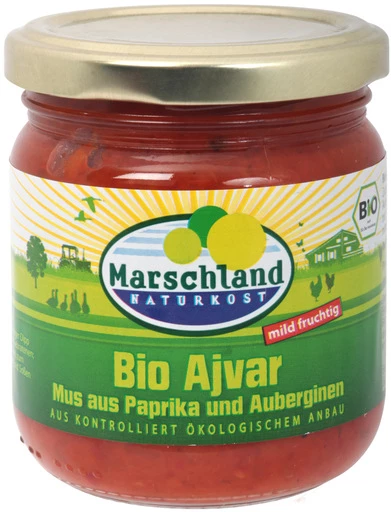 Bio-Ajvar Mild 210 Ml Gl. MARSCHLAND 1 Bio-Ajvar Mild 210 Ml Gl. MARSCHLAND