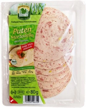 Geflügel-Mortadella Mit Pistazien, Frisch, MAP 1 Geflügel-Mortadella Mit Pistazien, Frisch, MAP