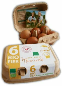6 Frische Bioland Eier Aus Regionaler Mobilstallha